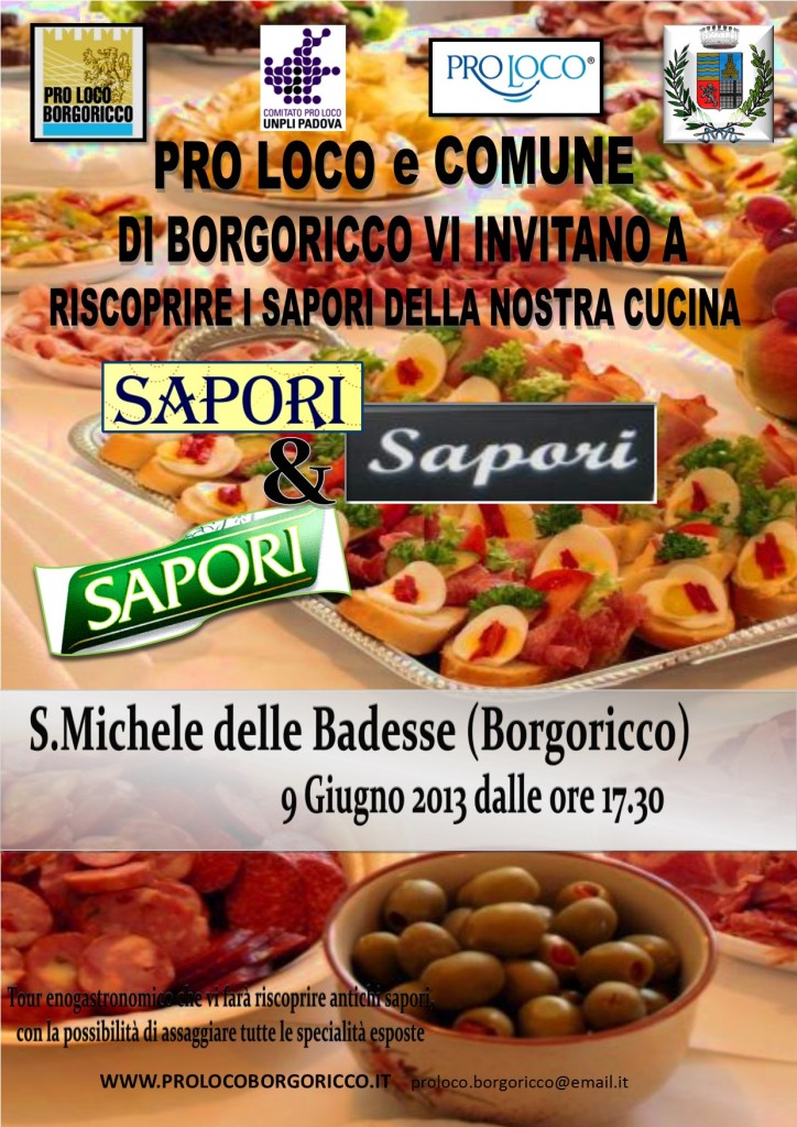 Sapori Sapori 2013 FRONTE